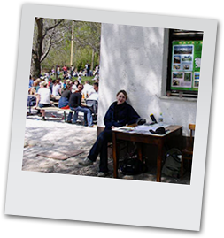 Information stand of Simona's Institute for Nature Conservation