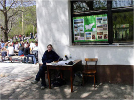 Le stand d’information pour expliquer aux visiteurs la valeur du parc